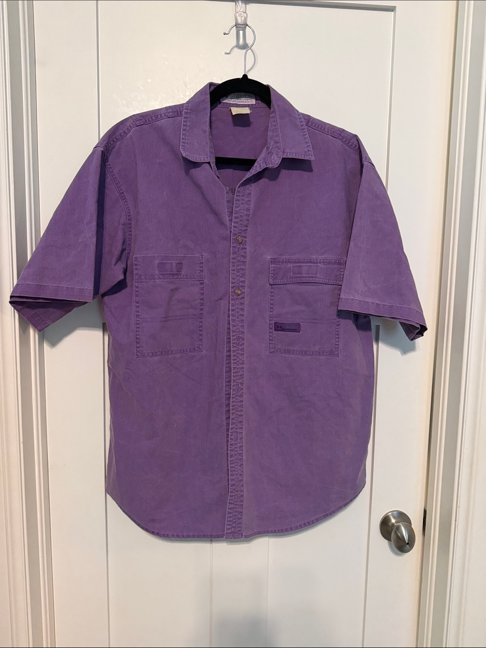 Men's Short-Sleeve Purple Workshirt
